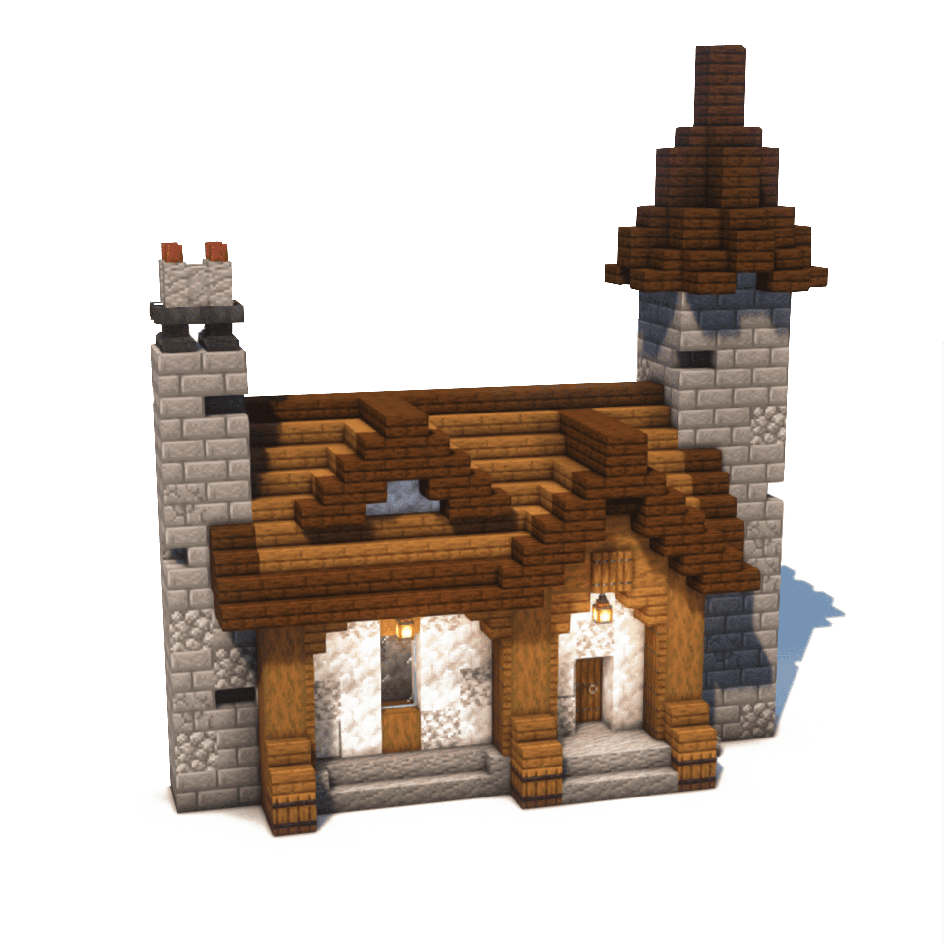 rustic small brick house
