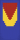 Result: Blue Banner with yellow per fess, yellow lozenge, red inverted chevron, blue base fess, blue bordure