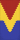 Result: Blue Banner with yellow per fess, yellow lozenge, red inverted chevron