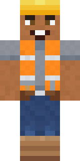 Hard Hat Hero Minecraft skin, front