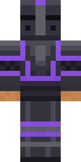 Obsidian Knight Minecraft skin, front