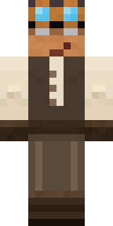 Clockwork Inventor Minecraft skin, front