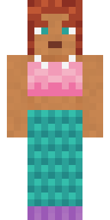 Coral Mermaid Minecraft skin
