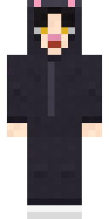 Black Cat Costume Minecraft skin, front