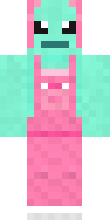 Mint Axolotl Minecraft skin