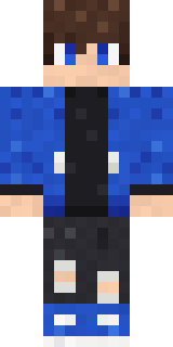 Blue Hood Boy Minecraft skin