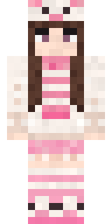 Pastel Bear Girl Minecraft skin, front