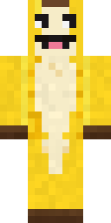 Half Peeled Banana Minecraft skin