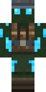 Glowworm Spelunker Minecraft skin, Blue glow colours