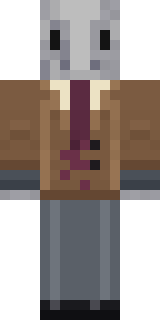 Silverfish Archivist Minecraft skin, Brown suit colours