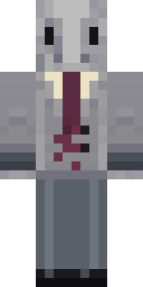 Silverfish Archivist Minecraft skin, Grey suit colours