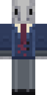 Silverfish Archivist Minecraft skin, Navy suit colours
