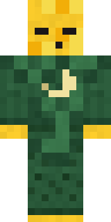 Sleepy Yellow Face Minecraft skin, Green pajamas colours