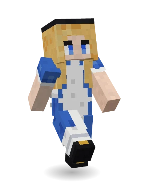 Alice Minecraft skin in 3D