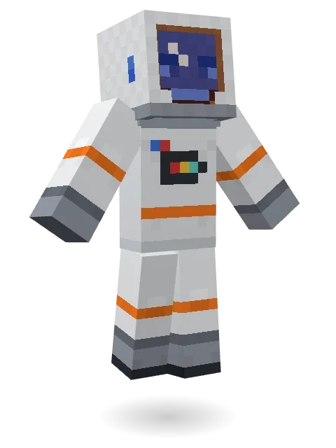 Astronaut Minecraft skin in 3D