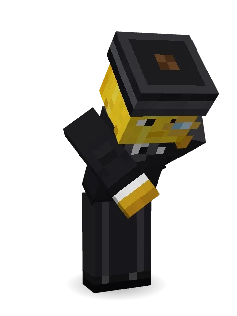 Banana Gentleman Minecraft skin in 3D