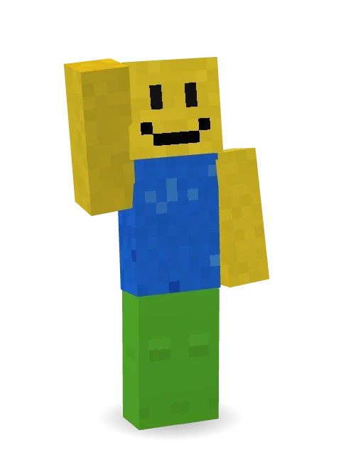 Blocky Newbie Minecraft skin in 3D