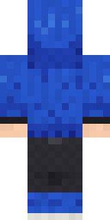 Blue Hood Boy Minecraft skin, back view