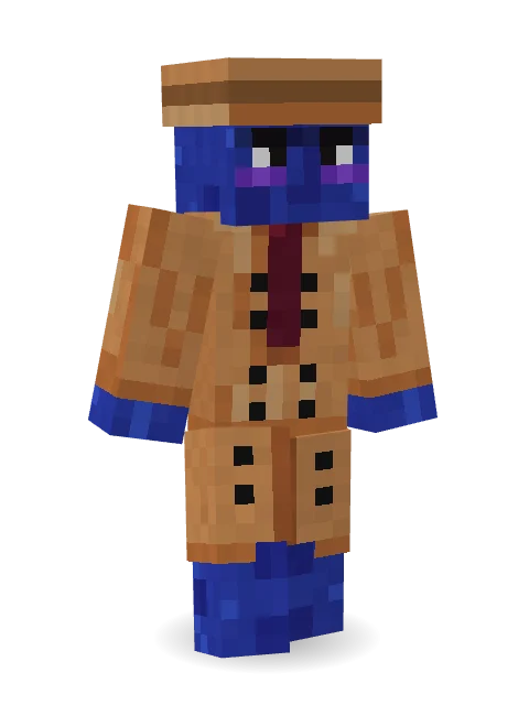 Blueberry Detective Minecraft skin in 3D