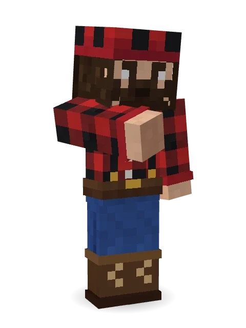 Buffalo Plaid Lumberjack Minecraft skin in 3D