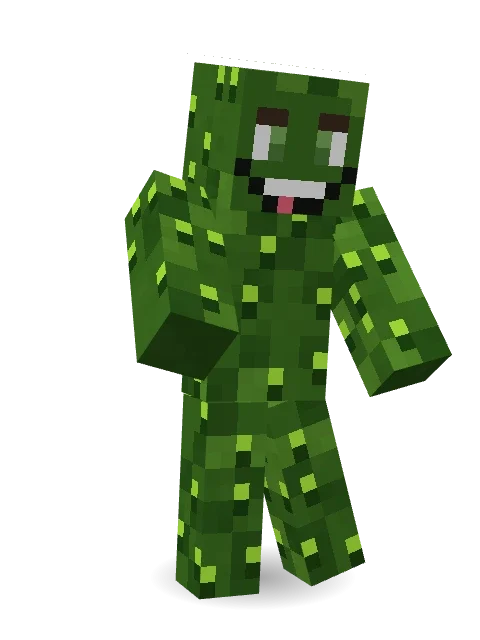 Bumpy Pickle Minecraft skin in 3D
