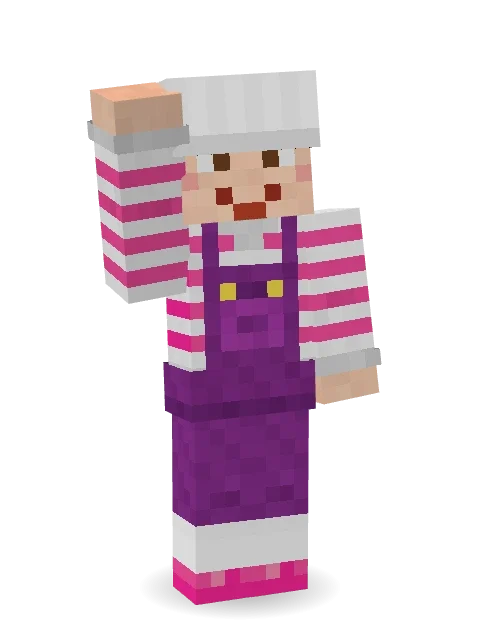 Candy Baker Minecraft skin in 3D
