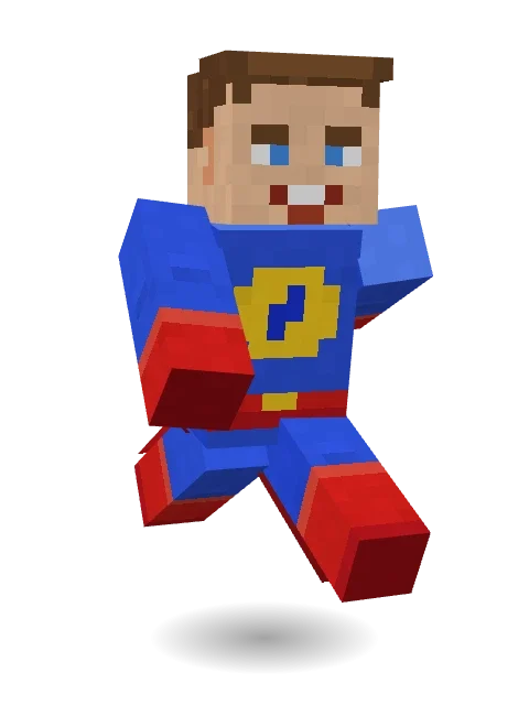 Captain Spark Minecraft skin in 3D