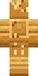 Caramel Knight Minecraft skin, back view
