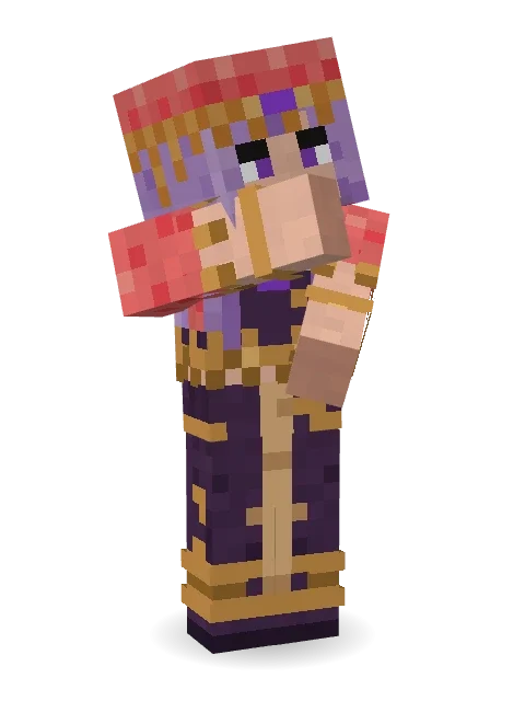 Carnival Fortune Teller Minecraft skin in 3D
