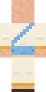 Celestial Monk Minecraft skin, back view