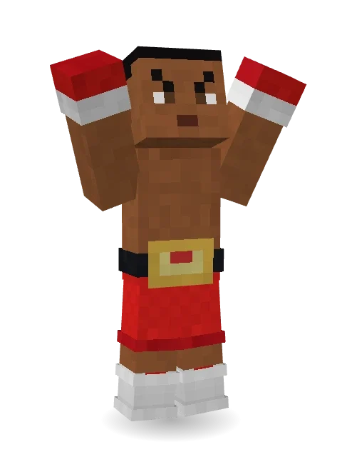 Champion Boxer Minecraft skin in 3D