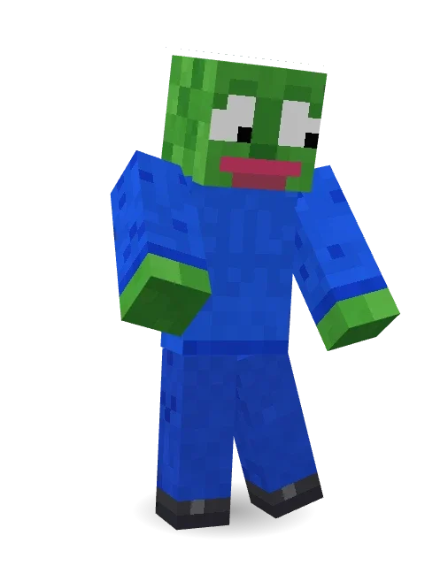 Chill Pond Frog Minecraft skin in 3D