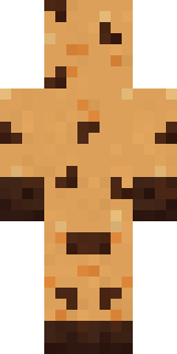 Chocolate Chip Cookie Minecraft skin, back view