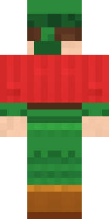 Christmas Elf Minecraft skin, back view
