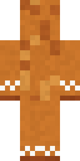 Christmas Gingerbread Minecraft skin, back view