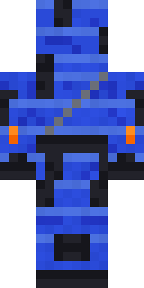 Cobalt Cyber Ninja Minecraft skin, back view