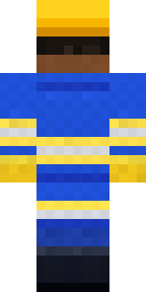 Cobalt Firefighter Minecraft skin, back view