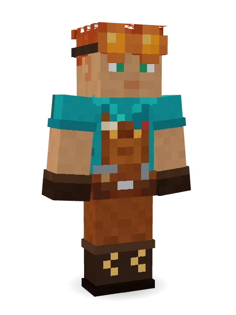 Copper Engineer Minecraft skin in 3D