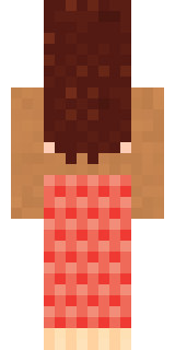 Coral Mermaid Minecraft skin, back view