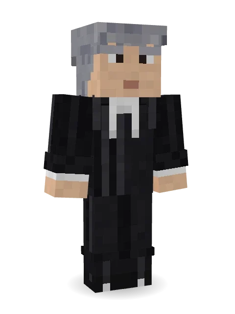Courtroom Judge Minecraft skin in 3D
