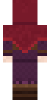 Cranberry Witch Minecraft skin, back view