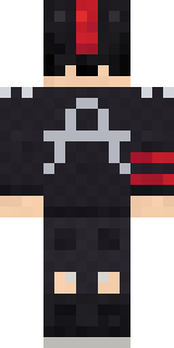 Crimson Punk Minecraft skin, back view