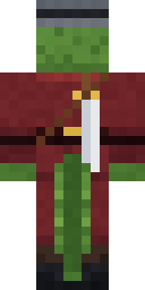 Crocodile Detective Minecraft skin, back view