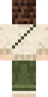 Curly Art Student Minecraft skin, back view