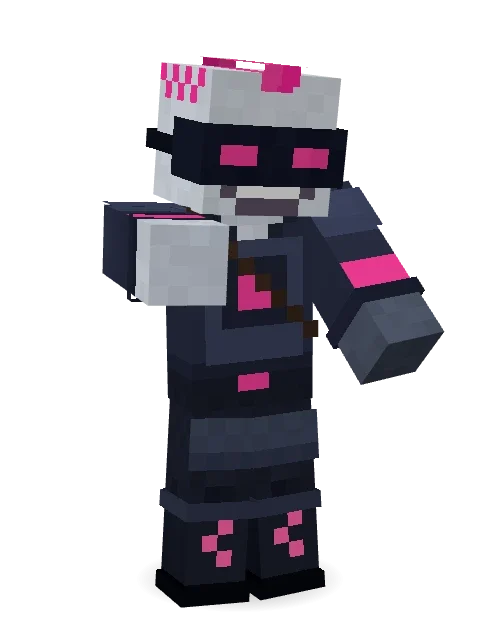 Cyber Samurai Minecraft skin in 3D