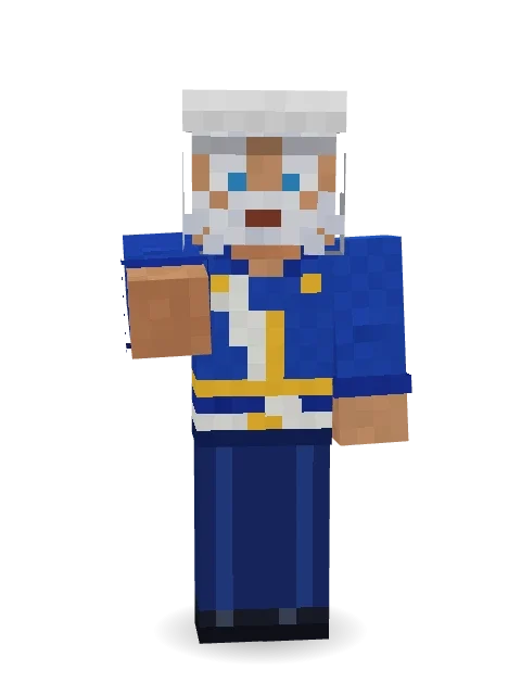 Deep Sea Captain Minecraft skin in 3D