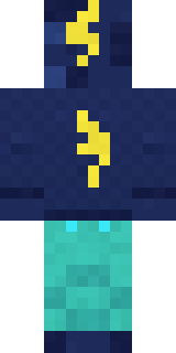 Electric Eel Technician Minecraft skin, back view