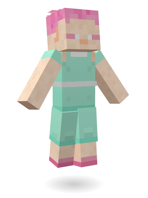 Fairy Glow Minecraft skin in 3D