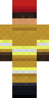 Fire Fighter Minecraft skin, back view