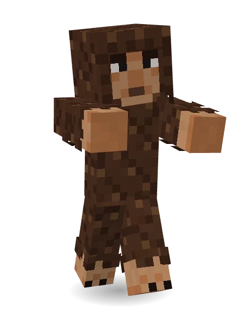 Forest Bigfoot Minecraft skin in 3D